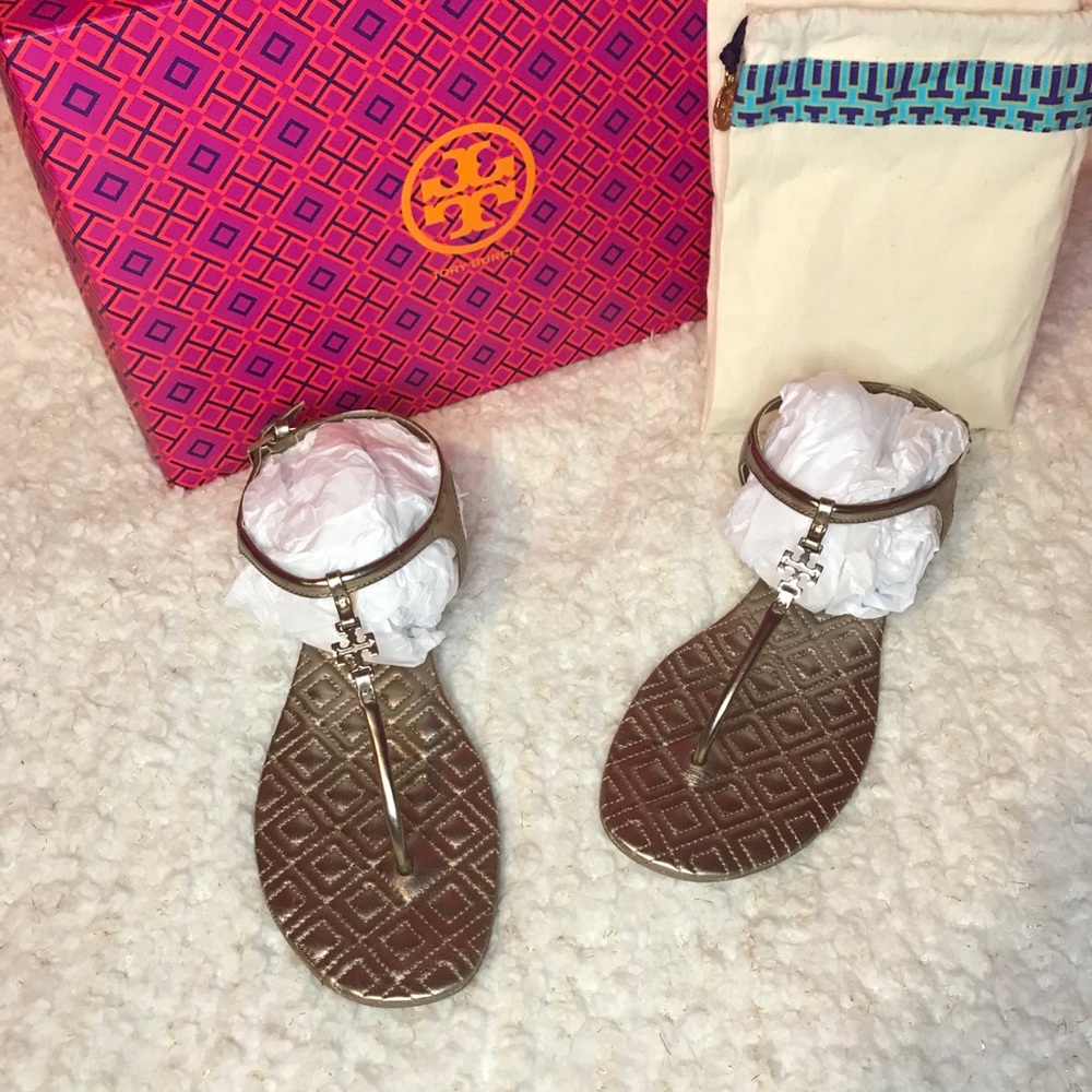Tory Burch | Marion Quilted Sandal Mirror Metallic